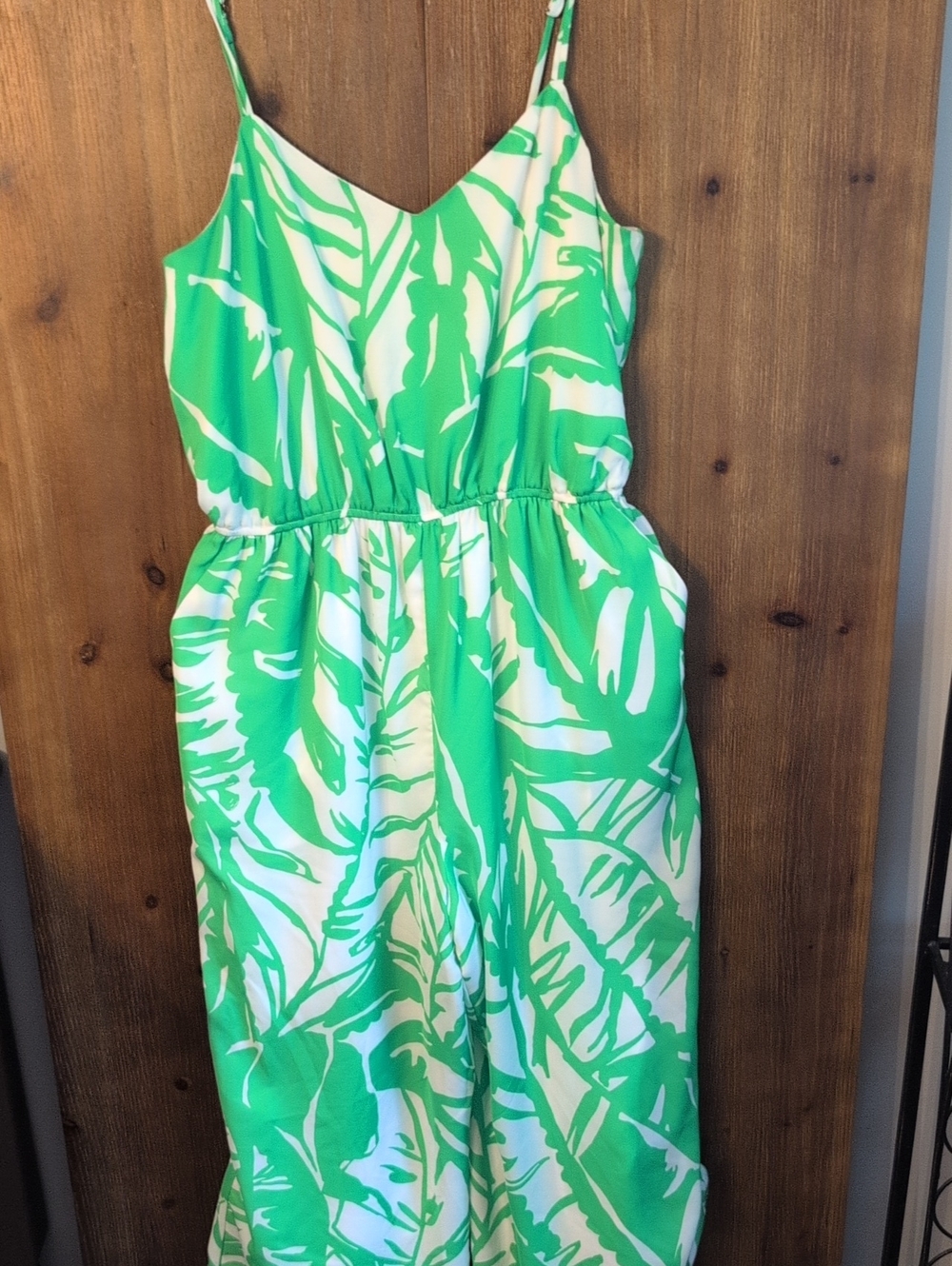 Lilly Pulitzer Jumpsuit with Green Tropical Print